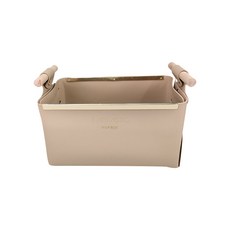 북유럽스타일 노르딕 가죽바구니 L, 11 카키색 옷감, 1개