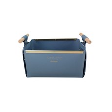 판타스틱 북유럽스타일 노르딕 가죽바구니 S, 08파란색, 1개