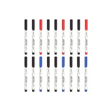 lifin 高級記號筆 黑色 12入+藍色 3入+紅色 3入組, 混色, 1套