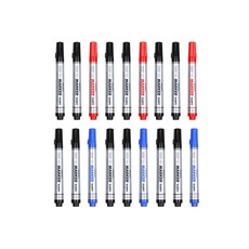 lifin 高級記號筆 黑色 12入+藍色 3入+紅色 3入組, 混色, 1套