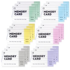 moong9 線圈橫線單字卡本 6款*3入+隨機出貨 2入, 混色, 1套