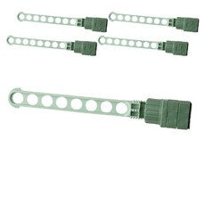 JRU 簡易固定曬衣架 綠色, 5套, 5個