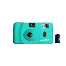 YASHICA 可重複使用膠卷玩具相機 + 膠卷電池, 1套, 薄荷 (MF-1)