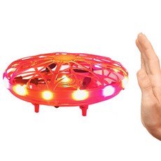 하늘은 나는 레인보우 플라잉볼 UFO 드론 LED 2세대, 오렌지, 1개