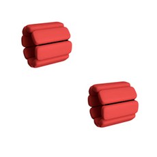 DIK SPORTS 馬卡龍矽膠瘦身重量帶 546g x 2入 + 專用收納袋, 紅色