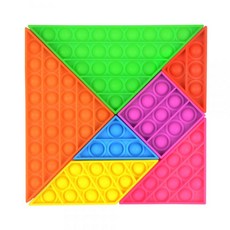 DIY 칠교 푸쉬팝, 혼합색상, 1인용, 1개