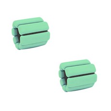 DIK SPORTS 馬卡龍矽膠瘦身重量帶 546g x 2入 + 專用收納袋, 薄荷綠