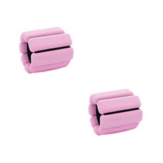 DIK SPORTS 馬卡龍矽膠瘦身重量帶 546g x 2入 + 專用收納袋, 粉紅色