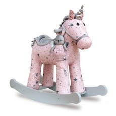 리틀버드톨드미 셀레스트 앤 Fae Rocking 유니콘 어린이 장난감 흔들말 라지 78 x 31 x 65 cm, 핑크, 1개