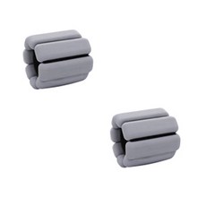 DIK SPORTS 馬卡龍矽膠瘦身重量帶 546g x 2入 + 專用收納袋, 灰色