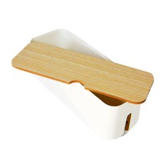 w.able 室內裝飾電線整理盒 02 白色 A型 原木, 1個