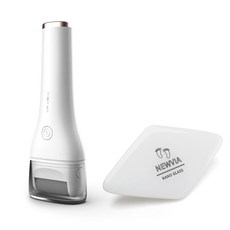 뉴비아 충전식 무선 전동 각질제거기 NEWVIA-CR1000W + 화이트에디션 나노글라스 라운딩 발각질제거기 NFNG-W1000, NEWVIA-CR1000W(각질제거기), NFNG-W1000(나노글라스), 혼합색상