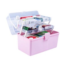 비에스업 가정용 기숙사 구급상자 03 분홍 대, 1개