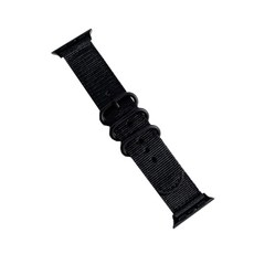 BANANALAND NATO 運動風 Apple Watch 相容錶帶 環扣式 尼龍 42/44mm, 黑色
