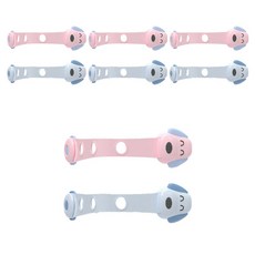 JOY MULTI 動物造型安全鎖 2款 4入, 藍色+粉色, 1組