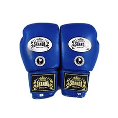 SKANDA 皮革拳擊泰拳手套, 藍色