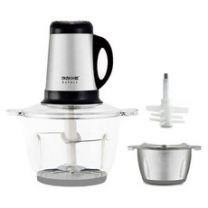 Kitchen-Art Rafal Handle Multi Chopper & Garlic Peeler Blender Silver KC-B86MX + Container 2L x 2 Set