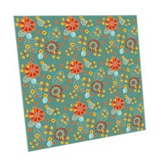 HTP 傳統圖案磁磚 花卉圖案 植物圖案 K0417 1000817, 混合顏色, 1個