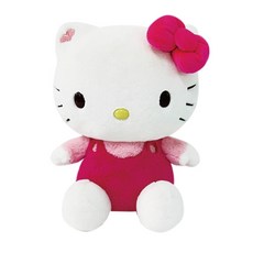 Hello Kitty 粉紅蝴蝶結絨毛娃娃 M, 混合色, 27cm