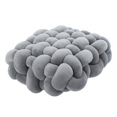 北歐純色方形靠枕, 灰色的