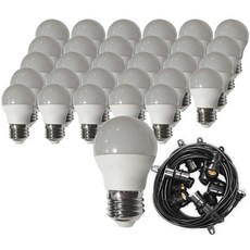 Mac Art LED弦線30插座30m+英寸GU 3W 30P套組, 黑色（燈絲），日光（白色）