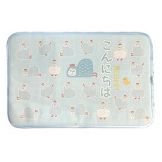 맘피스 반려동물 쿨 아이스매트, 블루 닭들, 1개