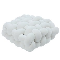 北歐純色方形靠墊, 白色