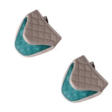 Da Showroom 家用烘焙 內層矽膠鍋夾 烤箱手套, 孔雀藍, 2個