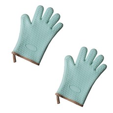 Da Showroom烘焙烤箱防滑隔熱手套, 天藍色, 2個