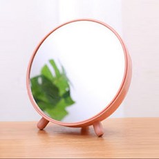 디다 탁상용 심플 수납 거울, 핑크