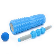 넥스피아 폼롤러 종아리스틱 45CM 전신 마사지 패키지 A 세트, 11 블루, 1개