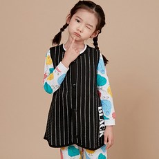 olomimi 童裝黑色三層梭織保暖背心