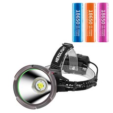 미나티 충전식 LED 헤드랜턴 풀세트 1200mAh J91 XHP90, 블랙, 1세트
