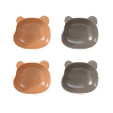 Ochiae陶瓷小熊甜點碗 2件組, 棕色，可可, 2套