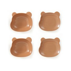 오체어스 곰돌이 도자기 디저트 요거트 접시 2종세트, 브라운, 볼 + 접시, 2세트