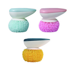 스미스브라더스 주방 세척 망사 수세미 핑크 + 라이트블루 + 옐로우네이비 세트, 1세트