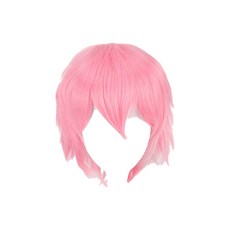 女用短假髮, 粉色的, 1個