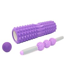 넥스피아 폼롤러 종아리 스틱 전신 마사지 패키지 A, 10 퍼플, 1개