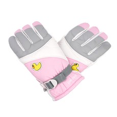 pancoat 孩童鴨子刺繡配色滑雪手套