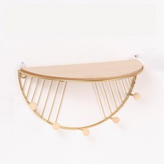 우드 감성 심플 벽선반, 골드