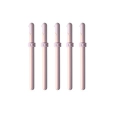 北歐風彩色纖細長尾夾, 粉紅色, 5個