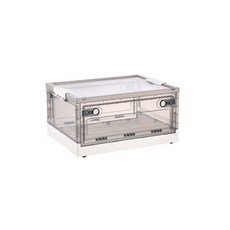 The Best透明折疊箱收納盒 40L, 白色的, 1個