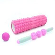 넥스피아 폼롤러 종아리 스틱 전신 마사지 패키지 A, 09 핑크, 1개