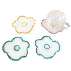 Bymarum 茶杯墊4件組 M64, 粉紅色, 黃色, 綠色, 藍色, 1個