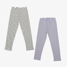 RAINBOW KIDS 孩童條紋內搭褲 2入組