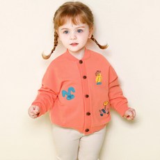 milk mile 孩童動物圖案棉質鈕釦外套