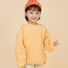 BAOBAB NAMU 童款日常休閒風條紋刷毛長袖上衣