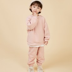 BAOBAB NAMU 孩童素色刷絨長袖衛衣+長褲套裝