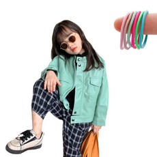 Crystal House 孩童騎士皮夾克 753 + 頭帶 5 件套