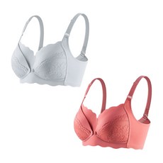 Market A 蕾絲波紋哺乳內衣 2入